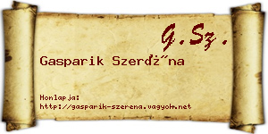 Gasparik Szeréna névjegykártya