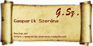 Gasparik Szeréna névjegykártya