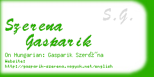 szerena gasparik business card